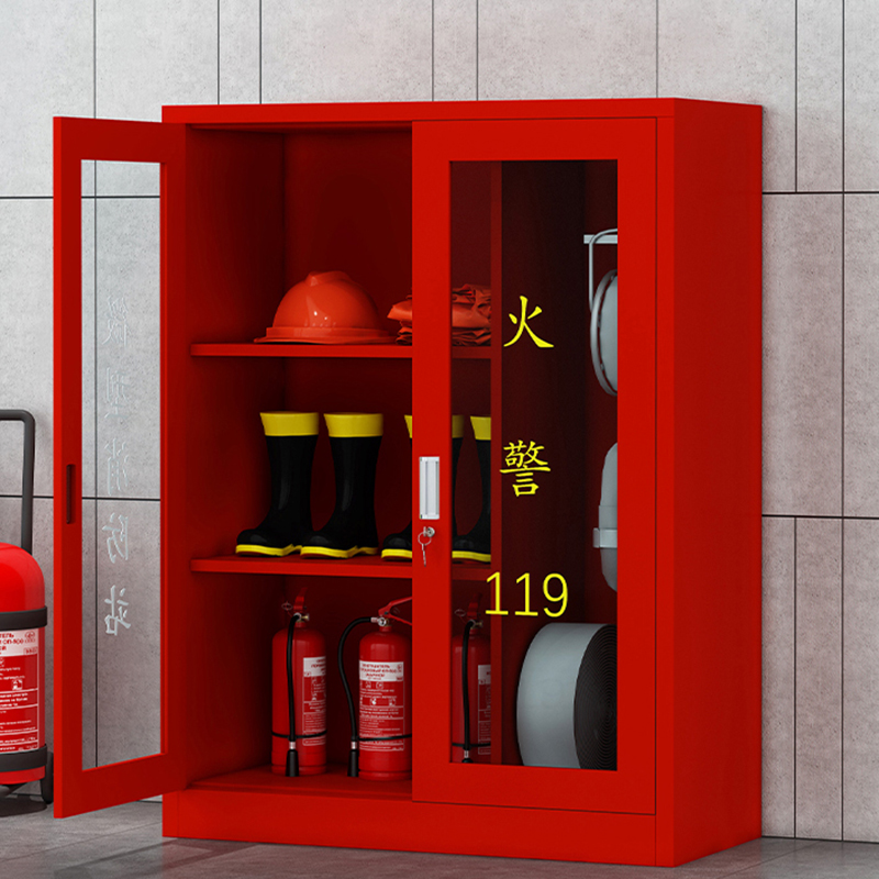 创世人消防柜器材工具柜展示柜灭火器柜消防站含器材1600*1200*390mm高清大图