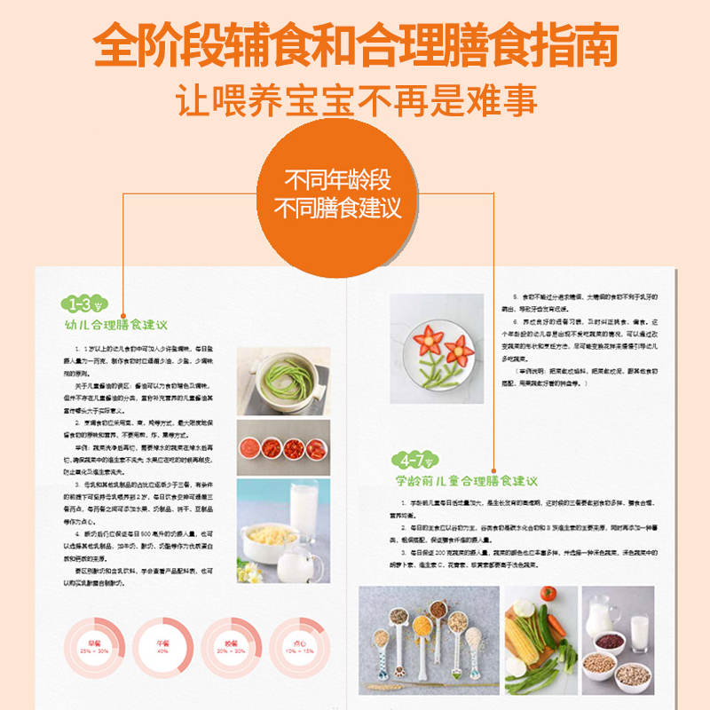 [醉染正版]新书 生活-萨巴厨房.0-7岁聪明宝宝餐 0-7岁婴幼儿辅食 聪明宝宝 幼儿园儿童合理膳食指南 辅食健康高清大图