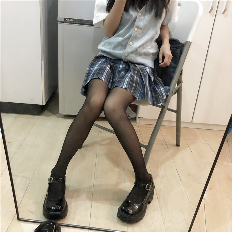 黑丝袜jk秋季制服超薄透职业空姐防勾丝日系学姐辣妹长袜连裤袜女