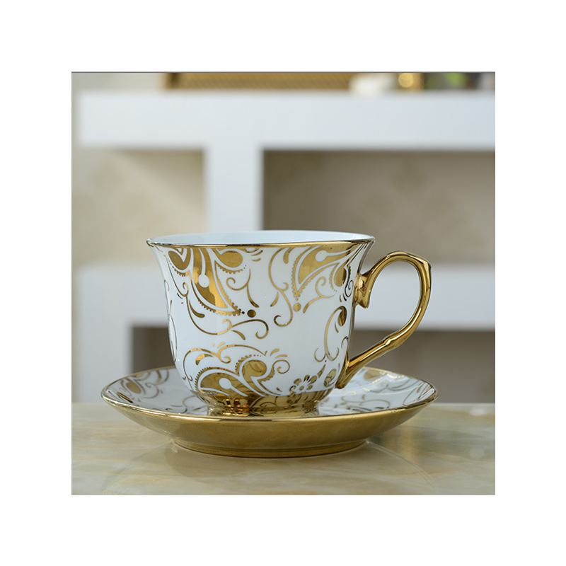 镀金咖啡杯欧式咖啡杯陶瓷杯套装高档金边创意英式办公下午茶具一杯一