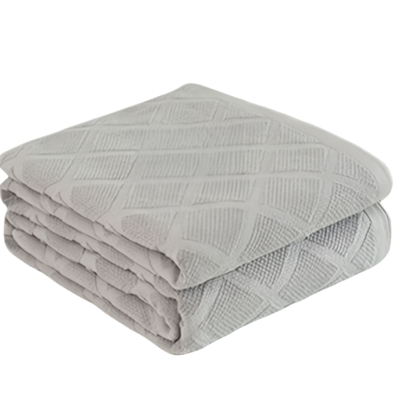 铭思沃毛毯180*220cm条灰色高清大图