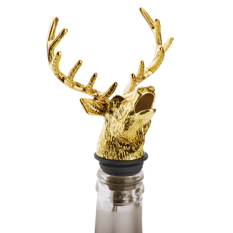 野格圣鹿鹿头酒嘴倒酒器红酒瓶塞引酒器洋酒倒酒塞酒吧个性酒具