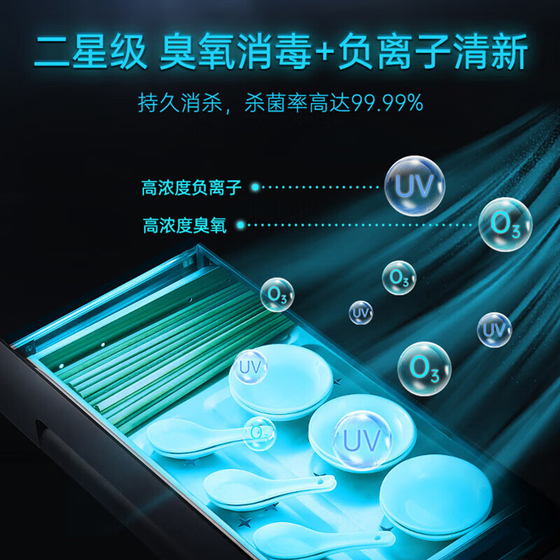 容声(RONGSHENG)消毒柜家用 嵌入式消毒柜 三层大容量镶嵌式二星消毒 厨房消毒碗柜V5高清大图