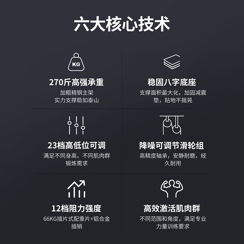 舒华(SHUA)综合训练器家用健身器材SH-G697 健身房多功能塑形增肌训练高清大图