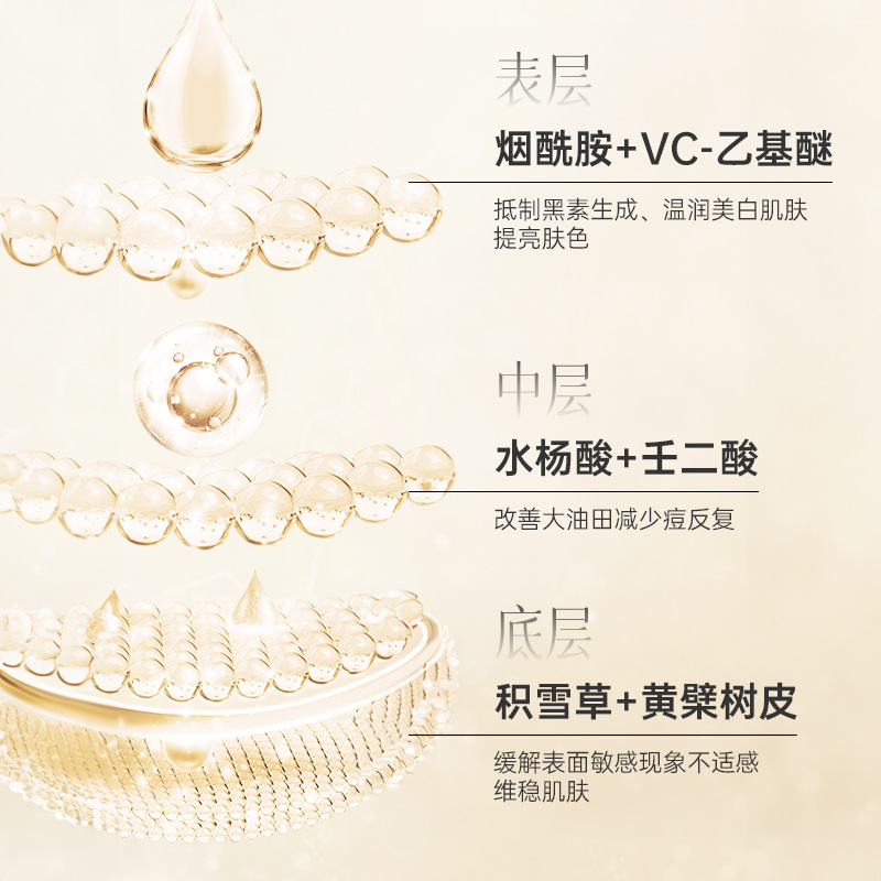 润凰美白祛痘精华液面部抗皱补水保湿控油提亮肤色淡斑淡印精华液高清大图