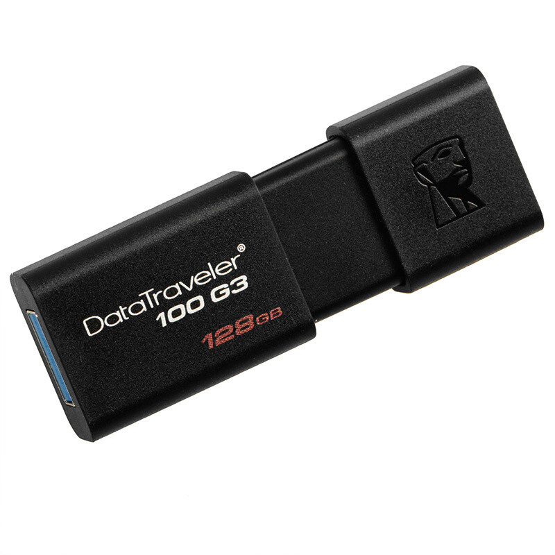 金士顿(Kingston)128GB USB3.0 U盘 DT100G3 读速130MB/s 滑盖设计 时尚便利