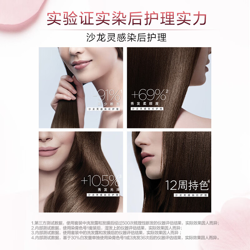 欧莱雅 卓韵霜赋活养护染发霜 4.15#灰红褐棕色高清大图