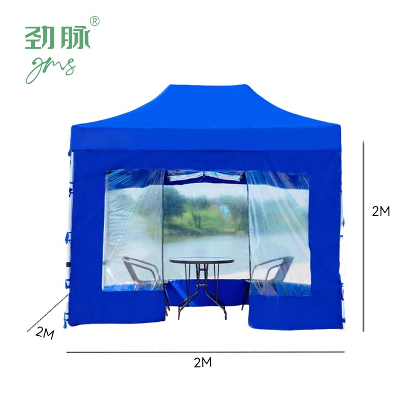 劲脉 户外透明帐篷 蓝色-2*2*2M 顶高清大图