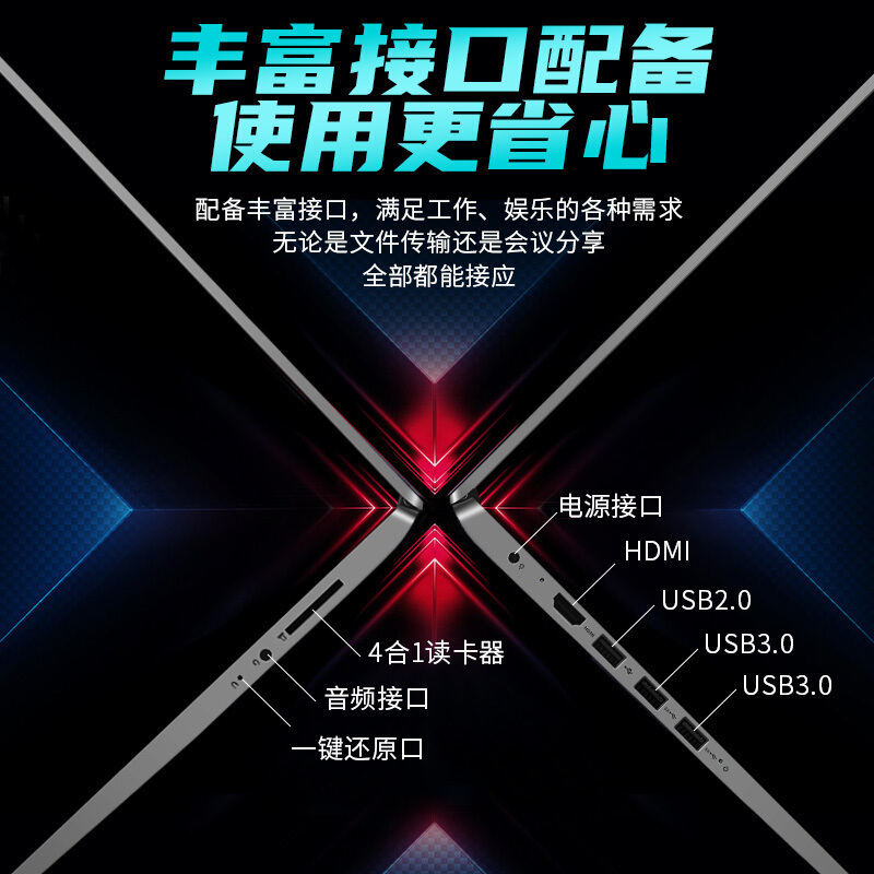 联想(Lenovo)扬天V14 10代酷睿 14英寸轻薄笔记本电脑(i3-1005G1/8G/1T+256G固态/2G独显/简约灰) 定制 全高清屏 轻薄商务 移动办公