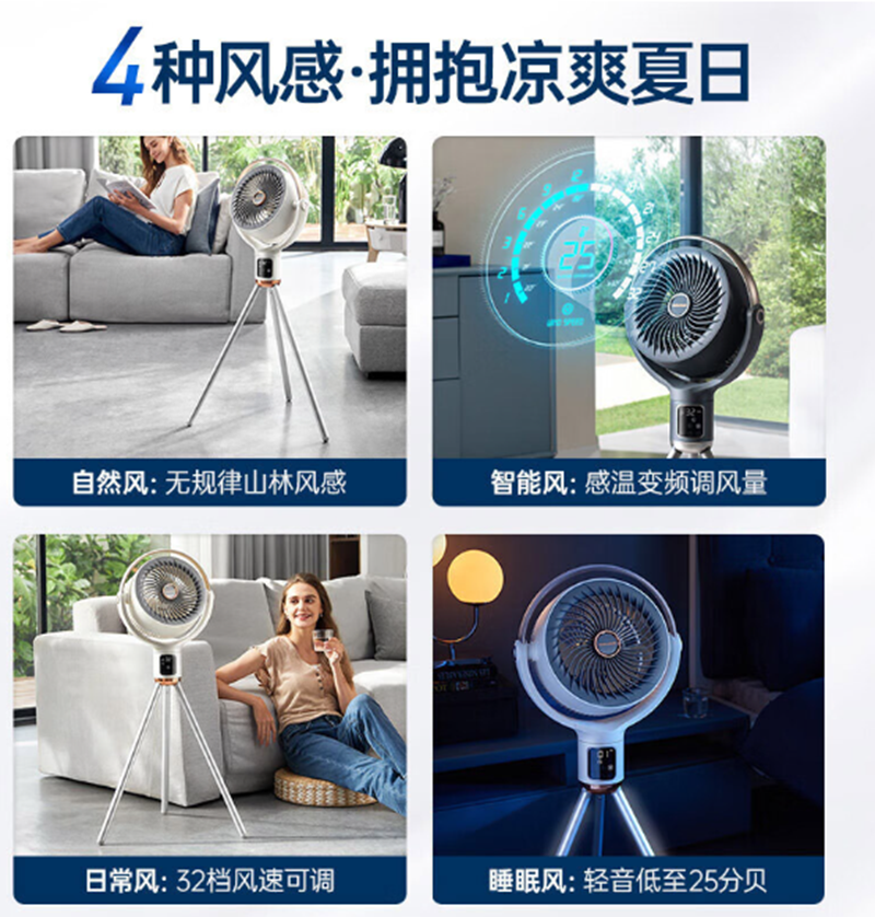 摩飞 电风扇负离子空气循环扇 MR3801高清大图