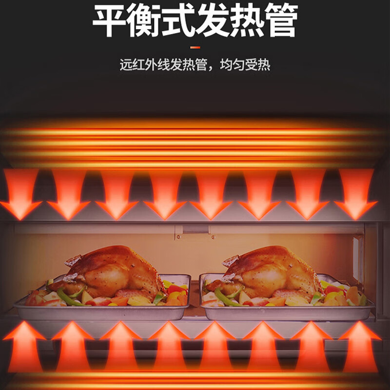 乐创(lecon)烤箱一层二盘旋钮式蛋糕面包烘焙电烤箱LC-J-DK20高清大图