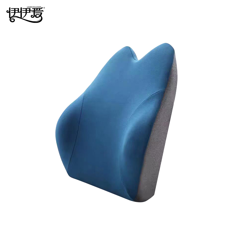 伊伊爱 办公座椅腰靠兔靠 40x40x8x13cm 幻影蓝/YYJ25410