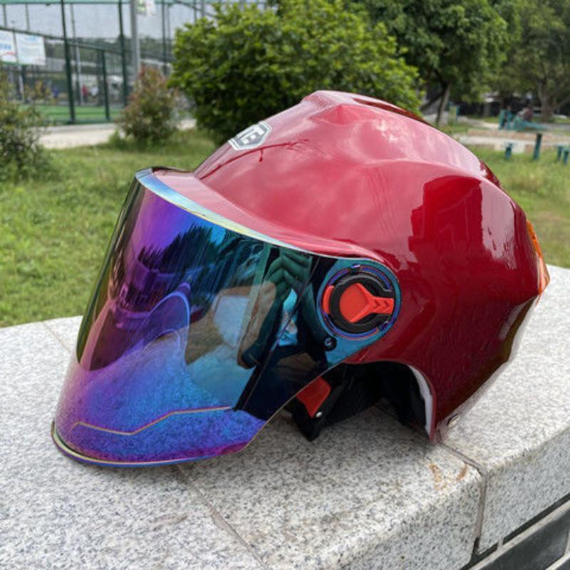 夏季头盔电动车摩托车轻便式男女四季通用防紫外线防晒安全帽半盔177