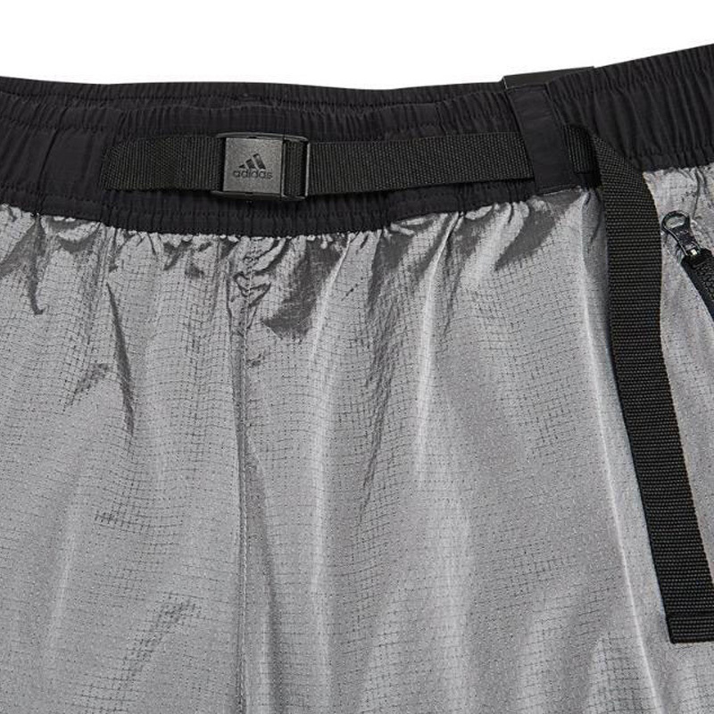adidas 拼色多口袋梭织系带休闲裤 男款 灰色 IC9251