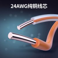绿联网线家用6类六高速纯铜电脑路由器光纤千兆宽带5短线带水晶头连接线 扁线