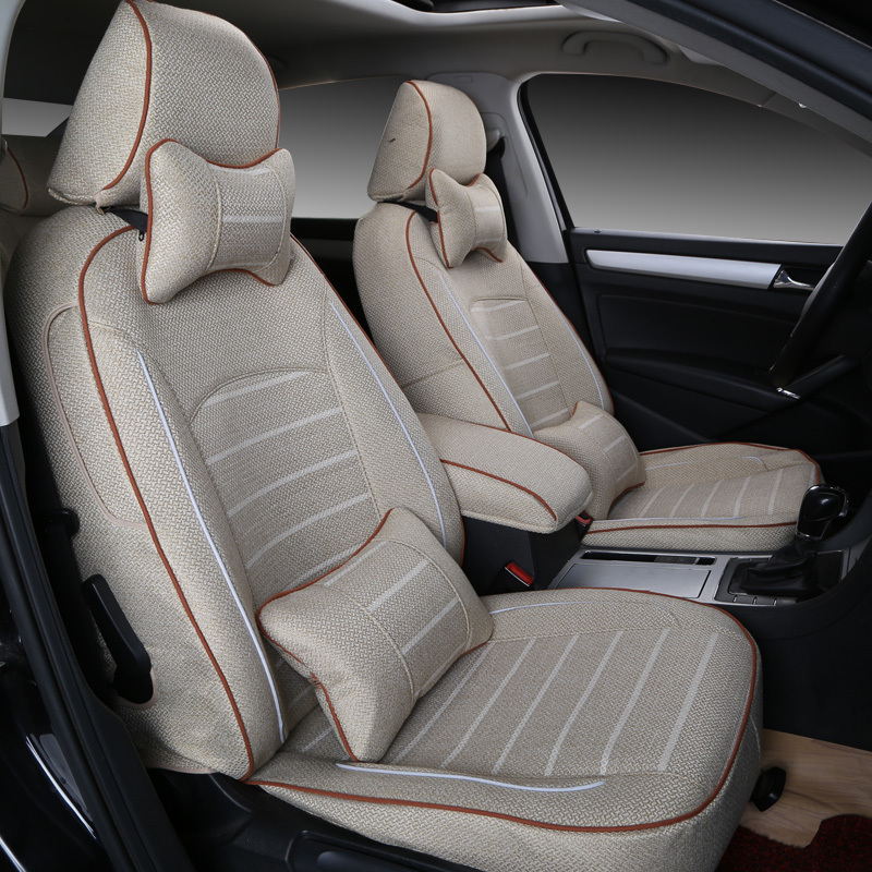 敬平日产新阳光经典轩逸逍客骊威专用汽车亚麻座套四季通用全包坐垫套
