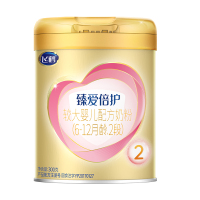 飞鹤奶粉2段超级飞帆臻爱倍护较大婴儿配方牛奶粉二段300g罐装(用券无赠品)