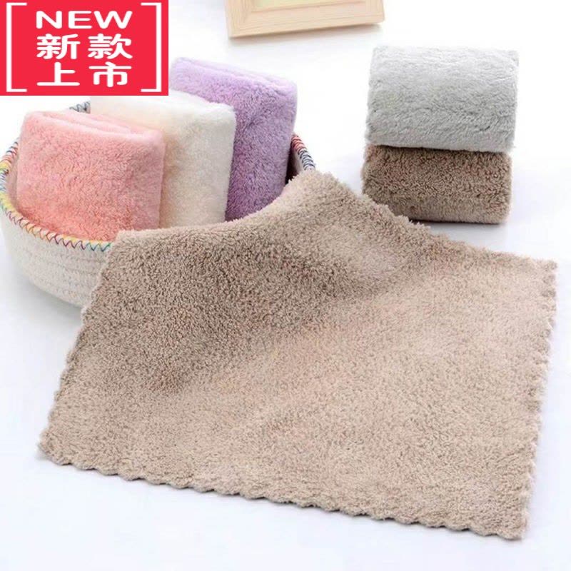 可莉允法兰绒洗脸毛巾 珊瑚绒厚毛巾儿童毛巾擦手巾洗脸巾浴巾小方巾图片