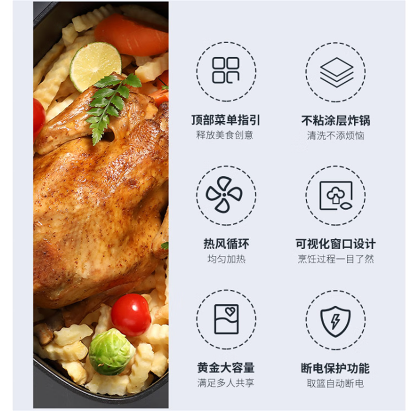 尚朋堂-空气炸锅SPT-KZ0412A-D03高清大图