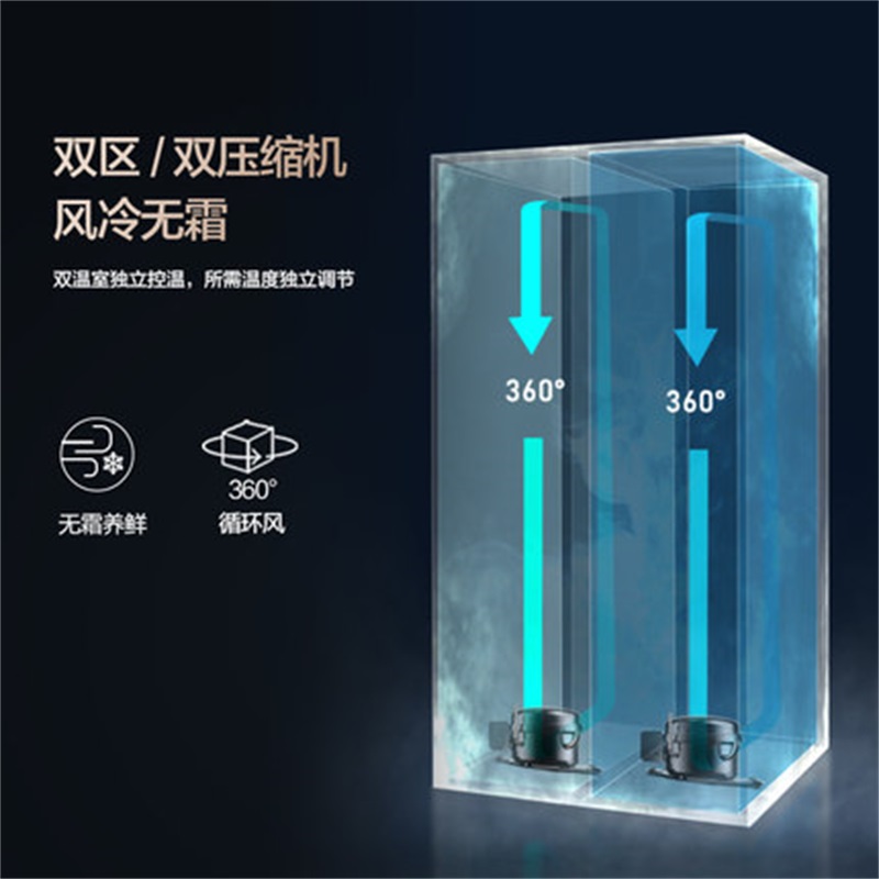 尊堡BJ-508FD红酒柜恒温酒柜冰吧家用商用双门一体大容量冷藏柜 厚款高清大图