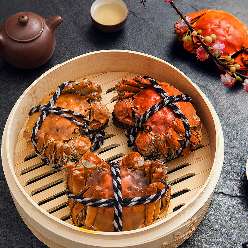 活蟹蟹霸仙六月黄大闸蟹鲜活螃蟹实物礼盒1821两10只装