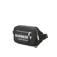 预订 BURBERRY 博柏利 徽标印花 ECONYL 腰包 斜挎包8021089 银扣
