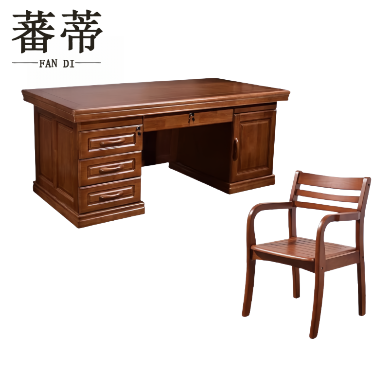 蕃蒂办公桌+椅1.6米套高清大图