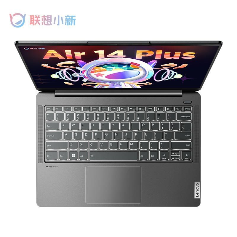 联想小新Air14Plus 2022标压锐龙版14英寸轻薄笔记本电脑(8大核16线程R7-6800HS 16G 512G 2.2K护眼屏)深空灰高清大图