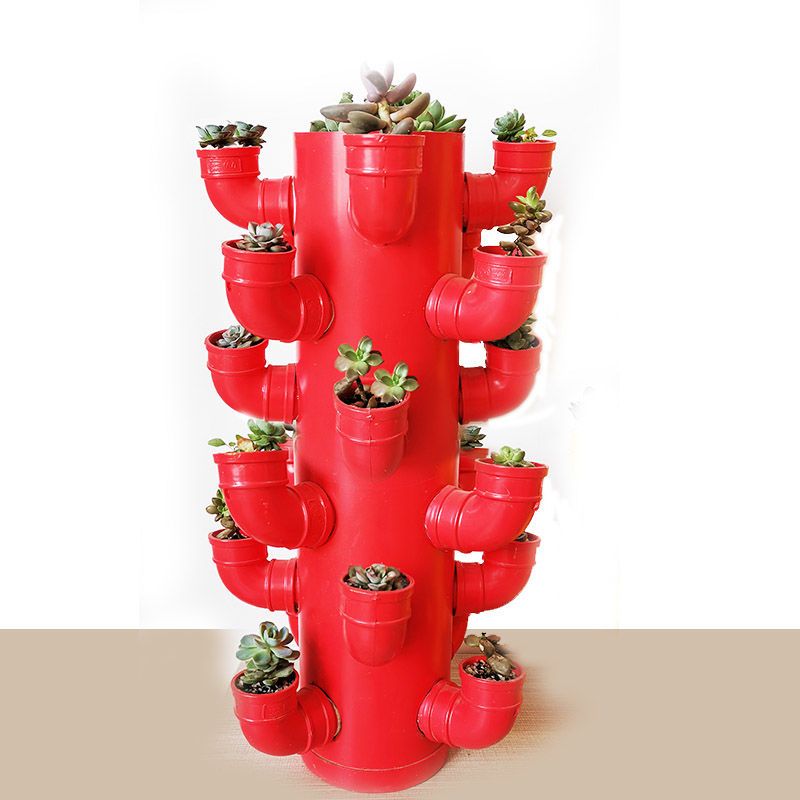 工匠时光pvc管道创意花盆多层落地花架多肉绿萝阳台蔬菜种菜草莓盆