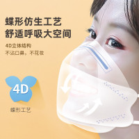 苏宁宜品 爱康尼口罩防尘透气kn95男女潮款秋冬季薄款白色一次性柳叶型10枚
