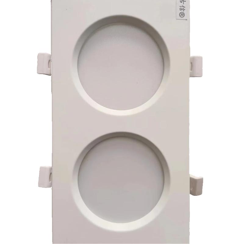 古信LED嵌入式双头筒灯N542-2*9W/盏高清大图
