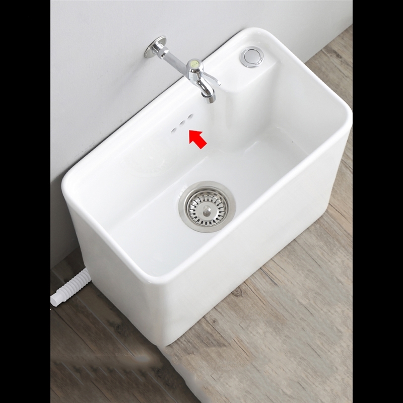 阳台陶瓷洗拖把槽池回固卫生间地盆大号拖布池落地式家用小号墩布池盆