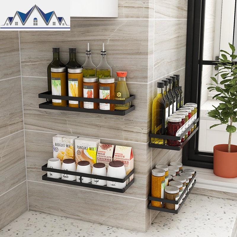 厨房调料置物架免打孔壁挂式墙上调味料调味品佐料油盐酱醋收纳架_1_390高清大图