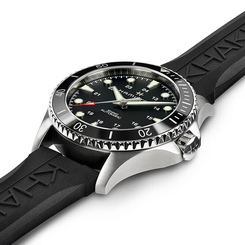 汉米尔顿hamilton卡其系列男士水肺300米防水黑色表盘自动机械手表h8