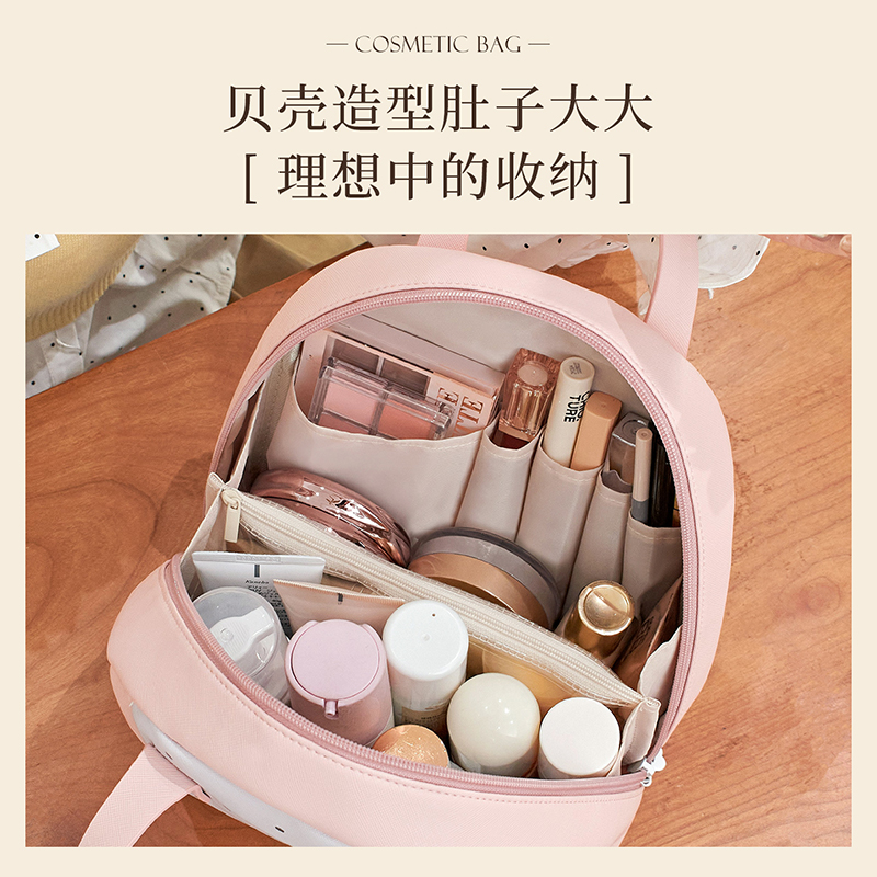 化妆包女大容量2026新款便携式外出分区收纳化妆刷袋超火高奢高端高清大图