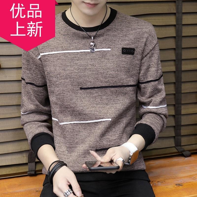 春装男士长袖T恤圆领体恤秋衣打底衫男装上衣春季外套衣服男卫衣