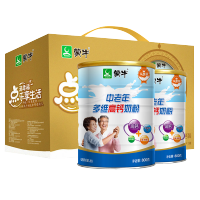 [2024.10起产]蒙牛乐享中老年多维高钙奶粉800g*2罐装礼盒牛奶粉营养食品送礼