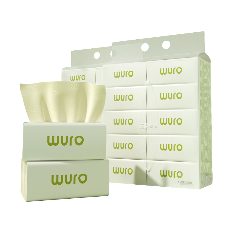 无染(wuro) 天然抑菌竹纤维云柔WR095 3层110抽*10包*2提/箱