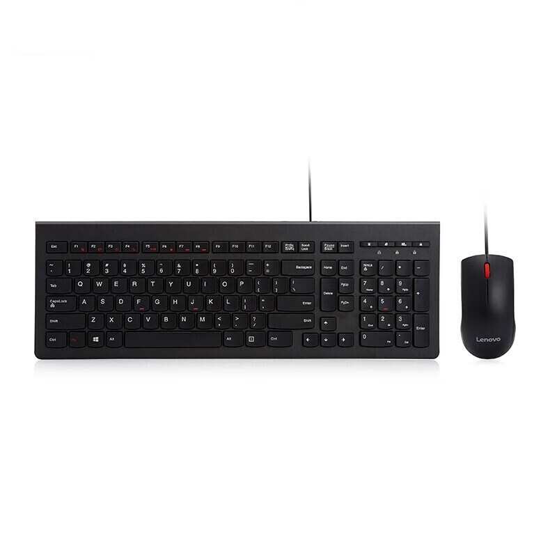 联想ThinkPad 键盘鼠标套装 台式笔记本电脑 外接【有线】简约套装KM130 Pro
