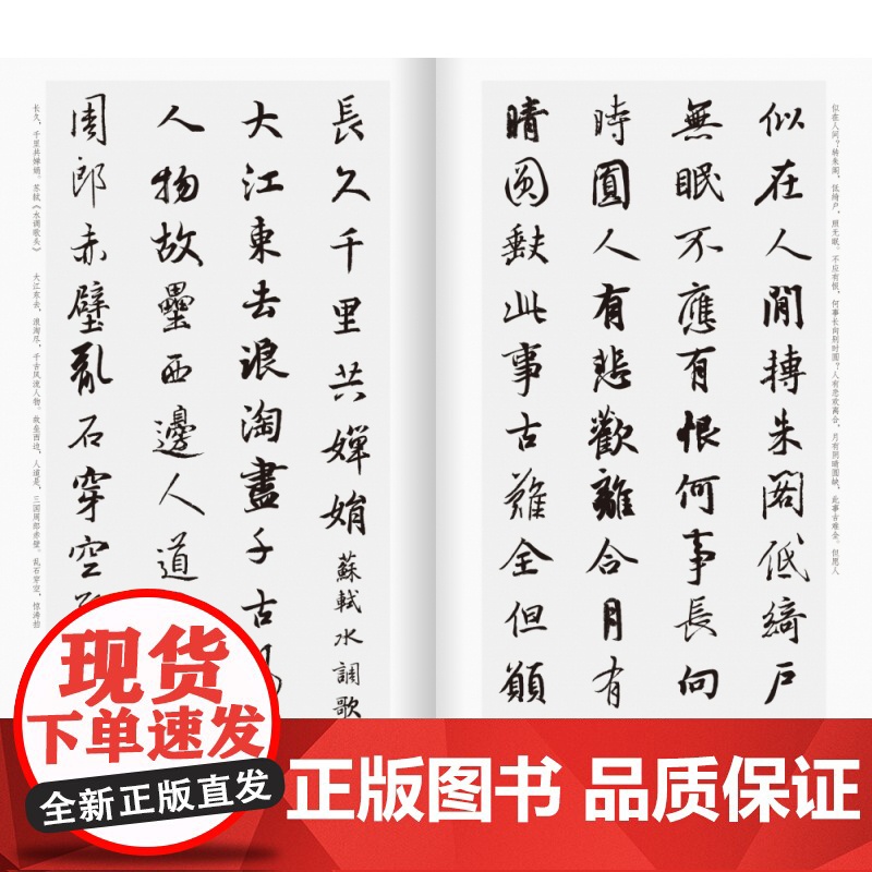 王羲之行书集字宋词一百首 中国历代经典碑帖集字 字体忠于高清大图
