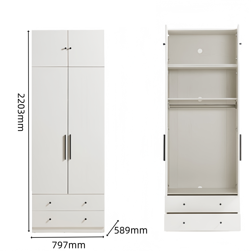 豫龙都 木质衣柜 两门 个高清大图