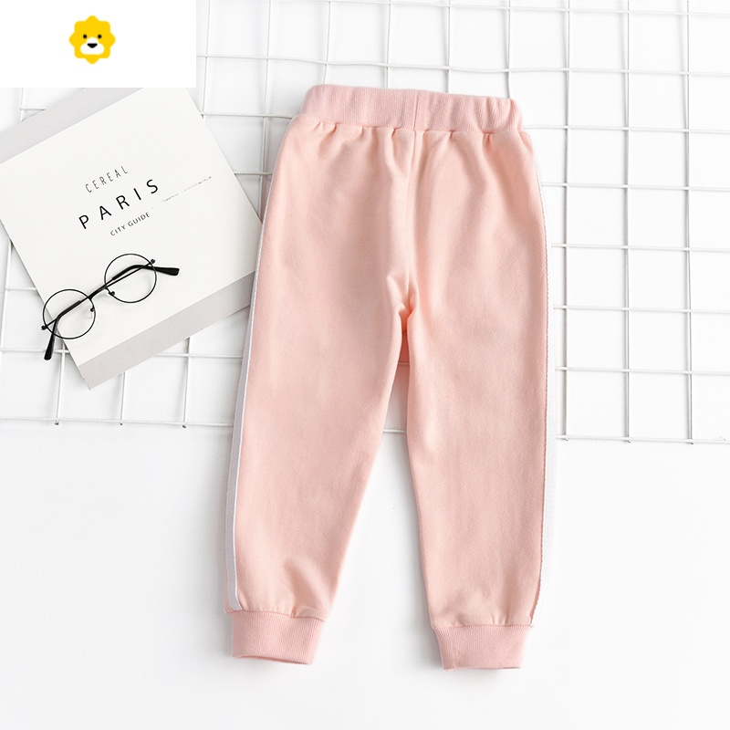 喻娄女童裤子春秋20新款小女孩宽松休闲薄款长裤童装百搭运动裤套装