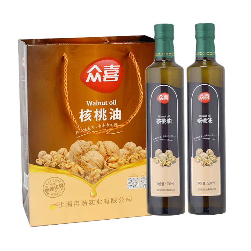 ZHSN众喜核桃油500ml*2