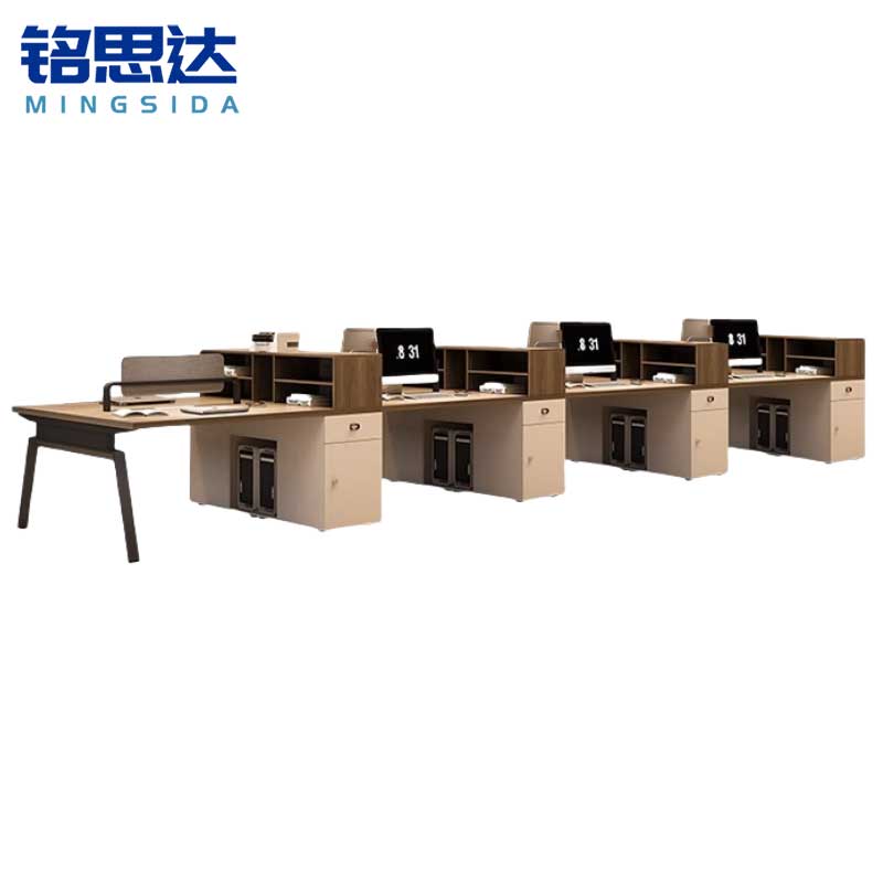 铭思达屏风工位4.8米八人张高清大图