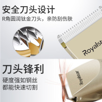 荣事达(Royalstar)E6理发器电推剪电动成人婴儿童家用充电式静音剃头刀电推子剪头发工具 金色A3套餐