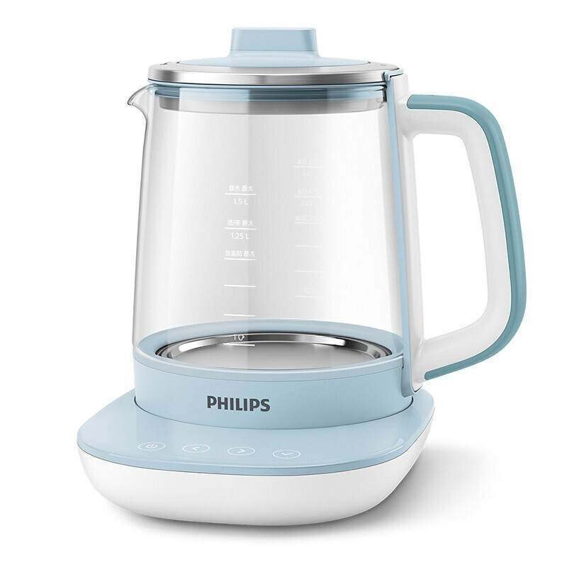 飞利浦(Philips) 养生壶 电水壶玻璃加厚电热水壶 多功能泡花茶壶煮茶器 HD9361/10一体机烧水壶 1.5L