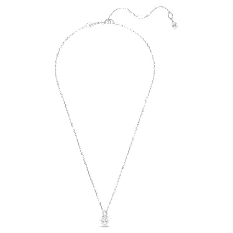 Swarovski优雅简约水晶珍珠项链 女士镀铑吊坠奢华珠宝饰品高清大图