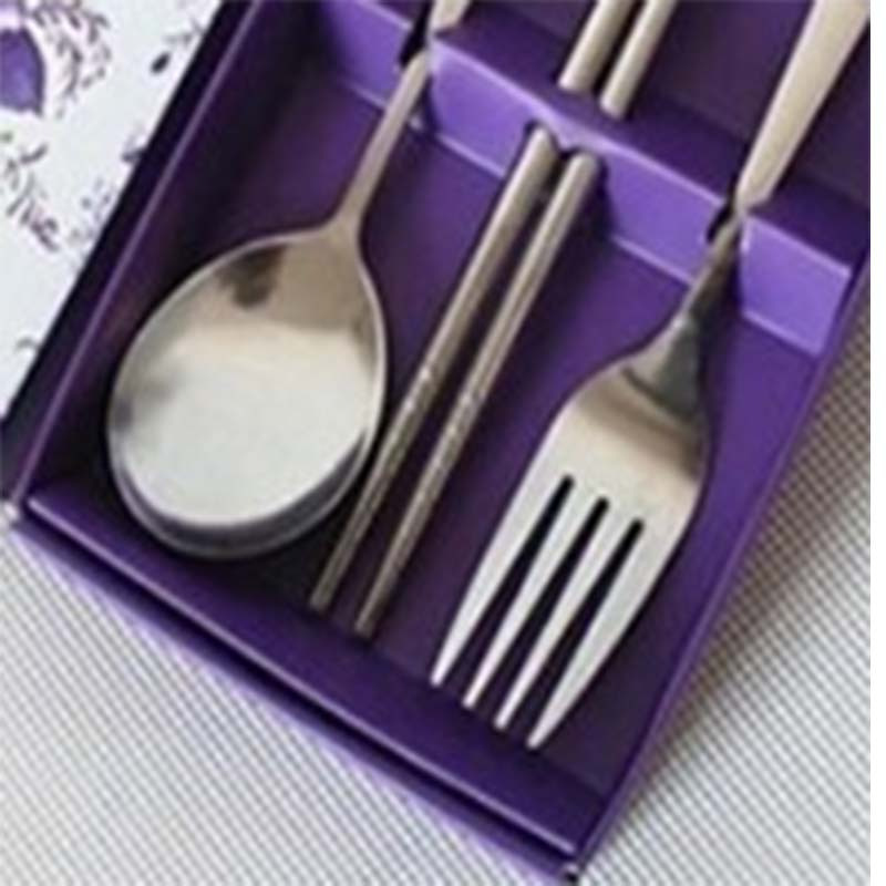 青花瓷餐具三件套