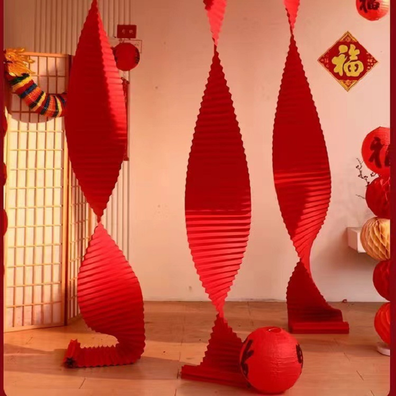 瓦楞纸婚房布置婚礼道具折叠波浪折纸喜庆装饰-30*300CM(2条装)高清大图