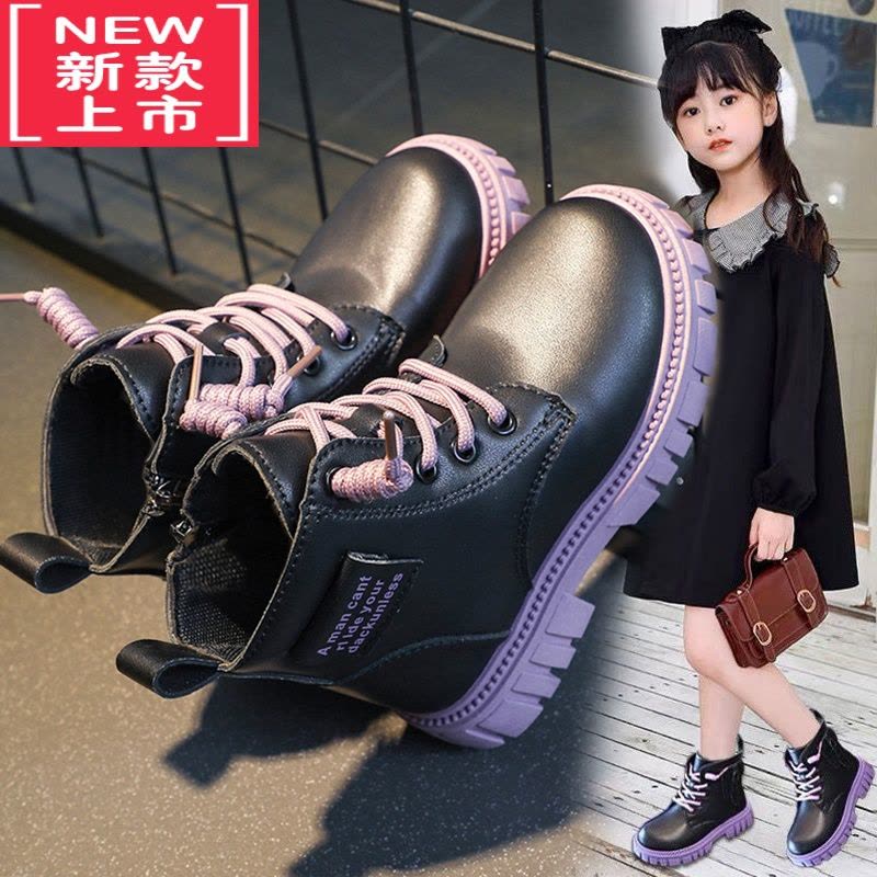 可莉允女童马丁靴2022新款冬季儿童软底短靴中大童时尚单靴女童靴子秋冬图片